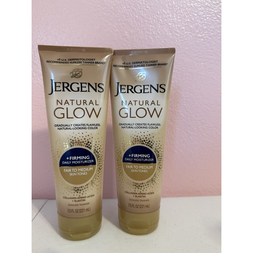 Jergens Natural Glow Firming Daily Moisturizer Fair to Medium Skin Tones 2-PACK